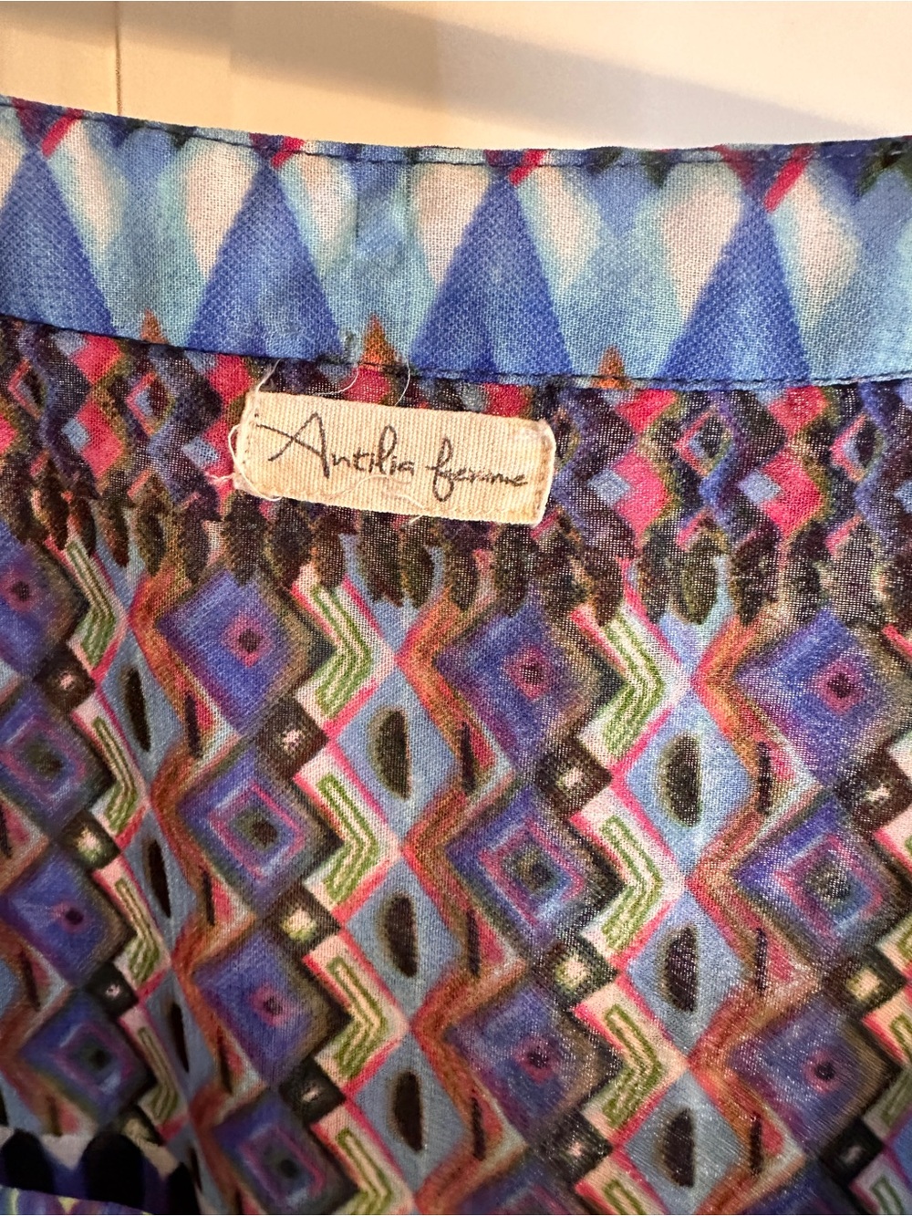 Antilia Femme Multicolor Geometric V-Neck Tunic 3x - Picture 10 of 11
